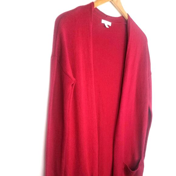 Abound | Long Open Cardigan Red Sweater XS New! - Picture 3 of 6